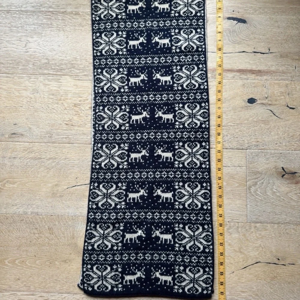 🔥FAIR ISLE Nordic Large Reversible scarf STUNNING! Price Firm!